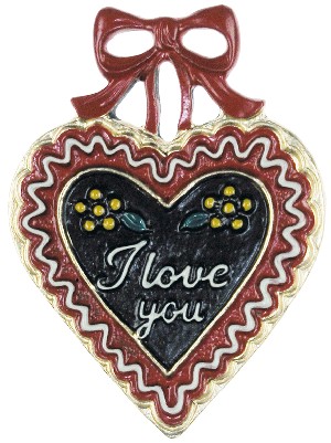 Zinnfigur Herz I love you