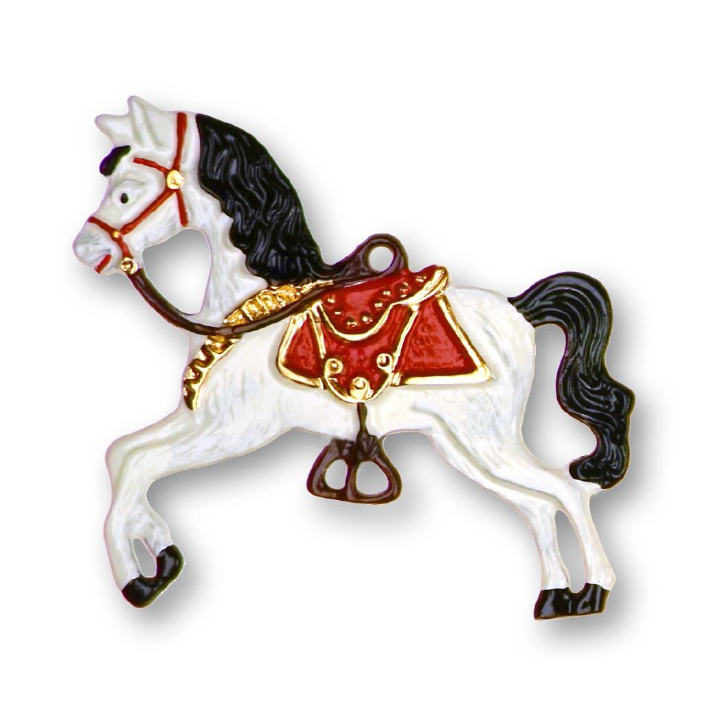 Zinnfigur Springpferd