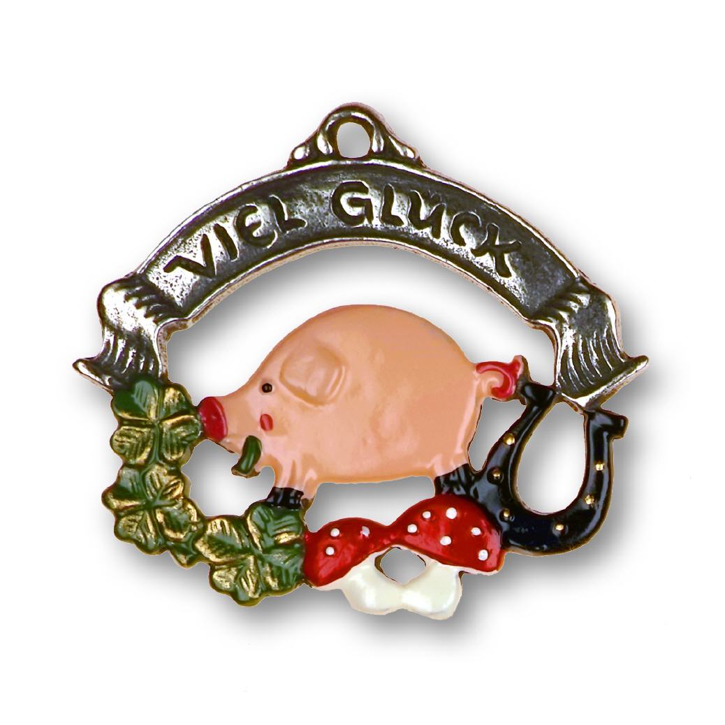 Zinnfigur Glücksschwein
