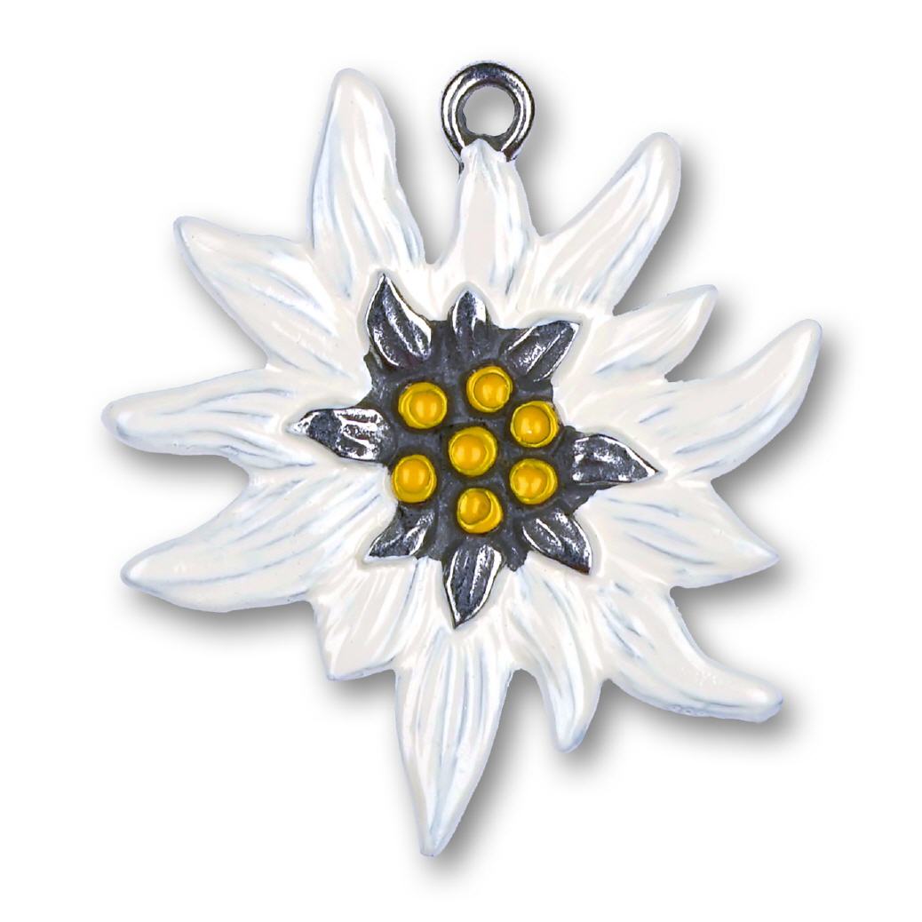 Zinnfigur Edelweiss gross weiss