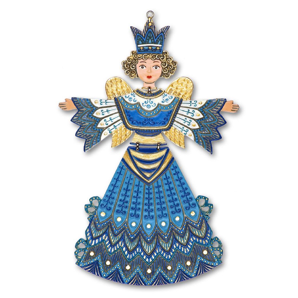 Weihnachtsengel gross blau