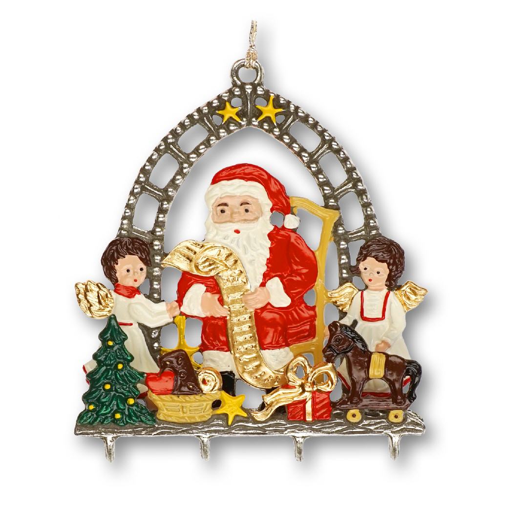3D-Zinnminiatur Weihnachtsmann mit Engeln