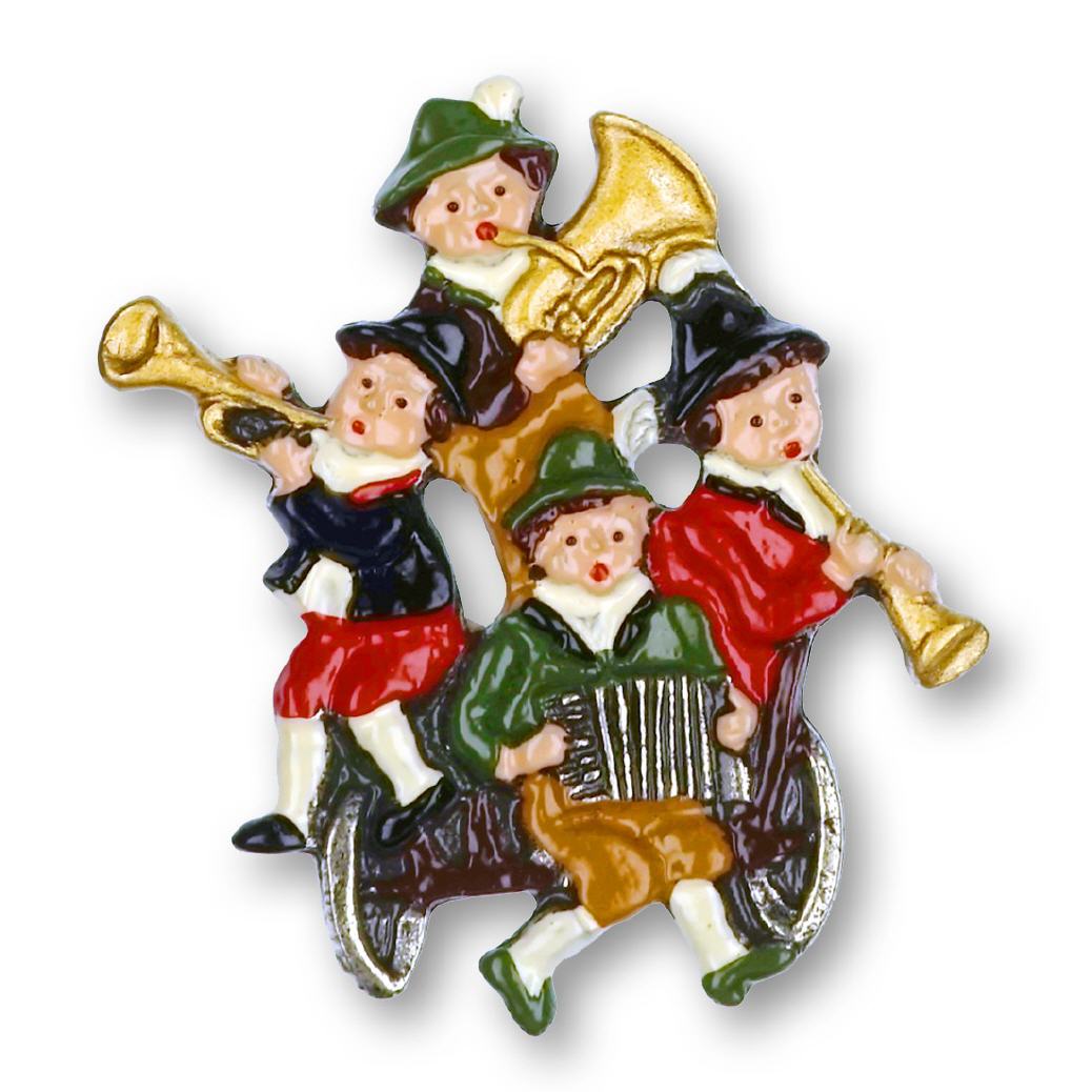 Zinn-Anstecker Vier Musikanten