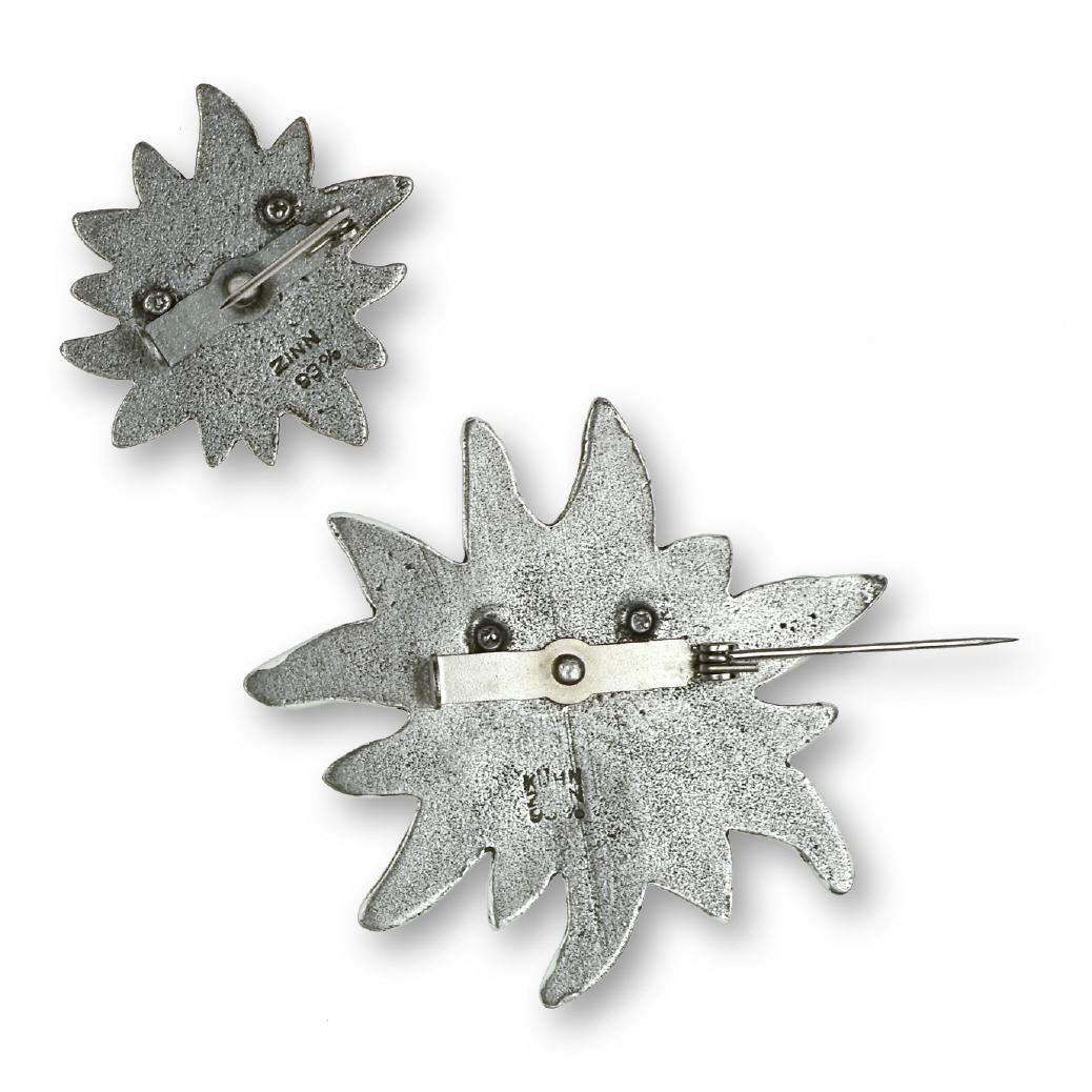 Zinn-Anstecker Rückseite