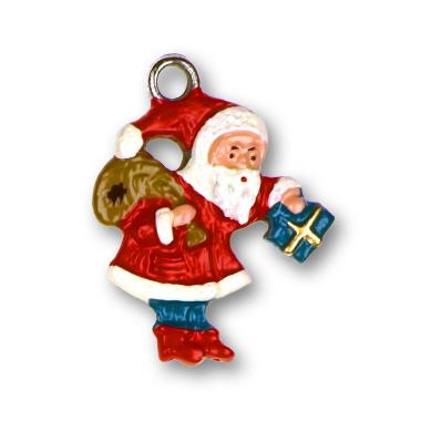 Zinnfigur Weihnachtsmann mit Paket