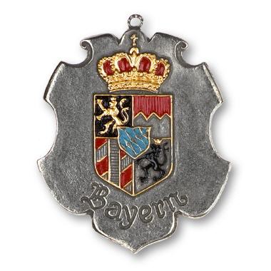 Zinn-Wappen klein Bayern