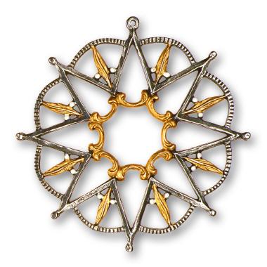 Zinn-Christbaumschmuck  Stern 3 gross