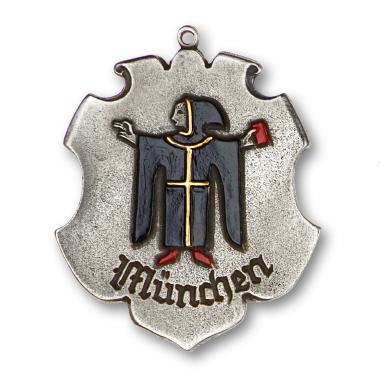 Zinn-Magnet Wappen München