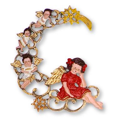 Zinnfigur Engel mit kleinen Engeln