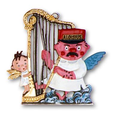 Zinnfigur Aloisius mit Engel